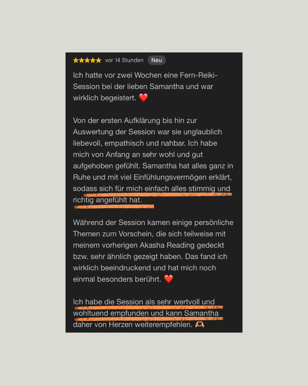 Fernreiki Bewertung Screenshot