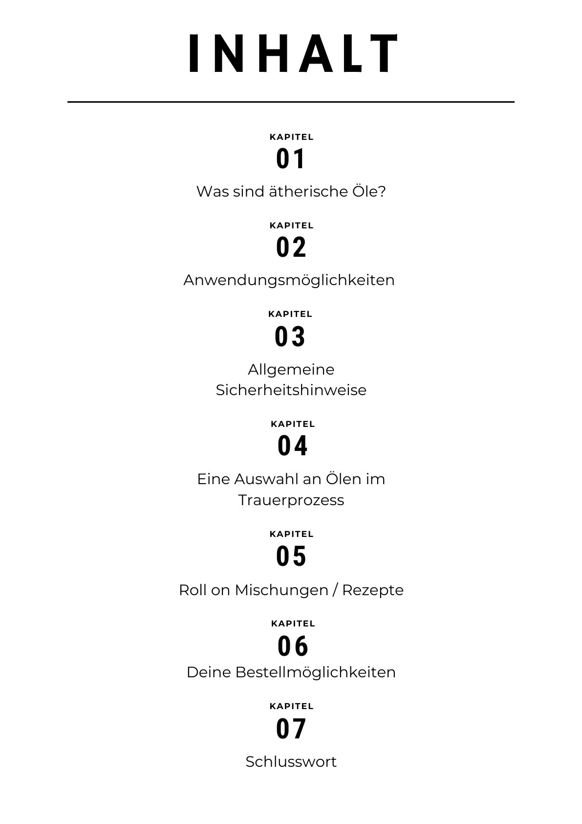 Inhaltsverzeichnis des Workbooks Ätherische Öle im Trauerprozess